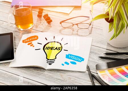 Ideas Creative Social Media Social Networking Vision Concept - Stock Image Stock Photo