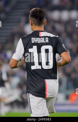 Turin - Oct 22, 2019: Paulo Dybala 10. Juventus - Lokomotiv Moscow. UEFA Champions League. Mathcday 3. Allianz Stadium. Stock Photo