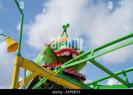 Dymchurch England - August 19 2019; Amusement Park rides, Stock Photo