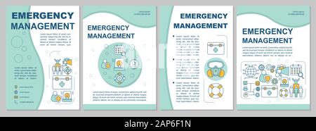 Emergency management brochure template. Natural disaster. Flyer ...