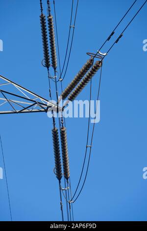 Electricity pylons in Birmingham, England,UK Stock Photo