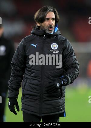 Manchester City fitness coach Lorenzo Buenaventura before the Premier League match at Bramall Lane, Sheffield. Stock Photo