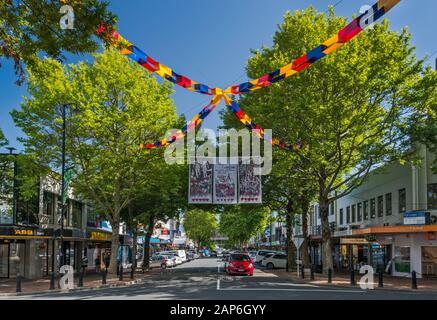 Trafalgar Street in Nelson, South Island, New Zealand Stock Photo