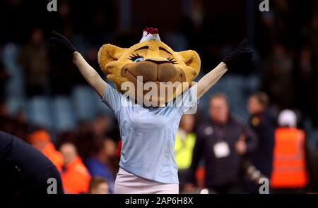 Aston Villa Mascot Bella during the Premier League match at Villa Park, Birmingham. Stock Photo