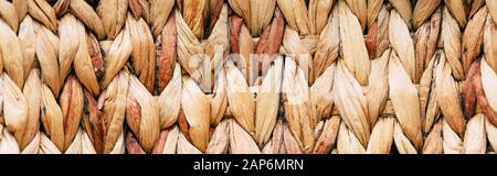 texture of a basket of palm leaves, background Stock Photo