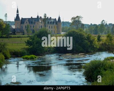 castle of Faing at Ardennen, Belgium Stock Photo