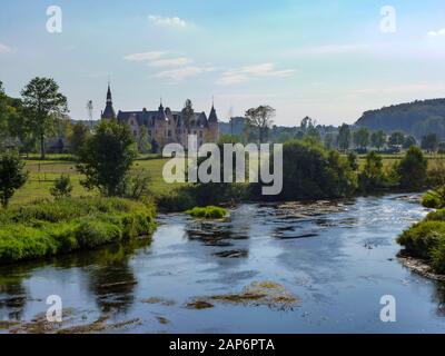 castle of Faing at Ardennen, Belgium Stock Photo