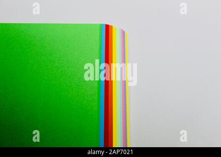 Stack of Coloured Paper Stock Photo