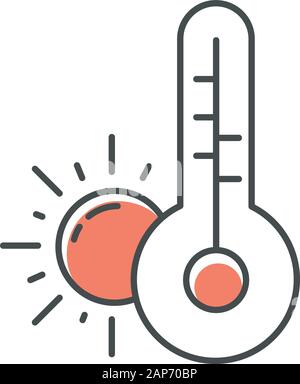 Outdoor thermometer icon cartoon style Royalty Free Vector