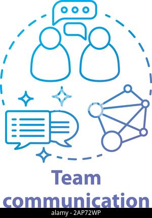 Networking and collaboration blue gradient concept icon Stock Vector ...