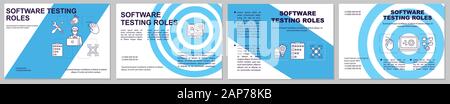 Software testing roles brochure template. IT analysts. Flyer, booklet ...