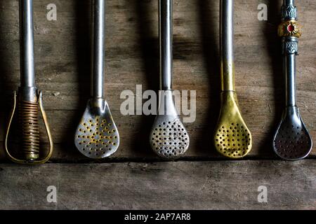 Bulbs for mate, traditional drink Uruguay and Argentina Stock Photo