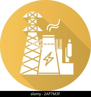 power generation nuclear energy glyph icon vector illustration Stock ...