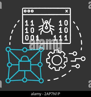 Debugging web application black and white concept vector spot ...