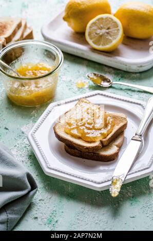 Meyer lemon marmalade Stock Photo