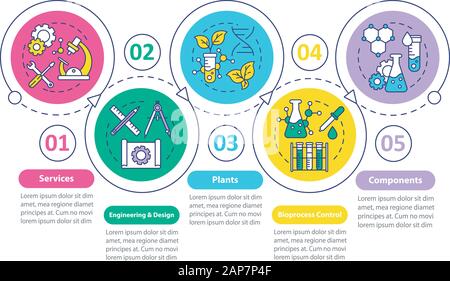 Bioengineering vector infographic template. Business presentation ...