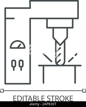 molten metal linear icon. iron smelting plant. flat vector illustration ...