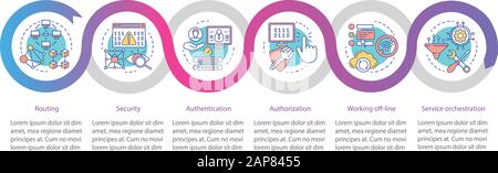 Application development vector infographic template. Business presentation design elements. Data visualization with four steps and options. Process ti Stock Vector