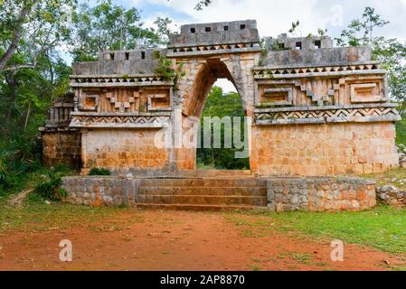 The Gateway Arch, Labna , Mayan archeological site, Yucatan Stock Photo