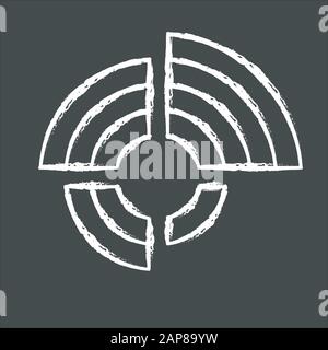Radial chart white linear icon for dark theme Stock Vector Image & Art ...