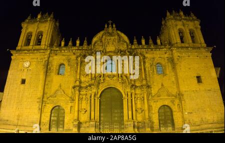 Cusco Cathedral located on the main square of Cusco in Peru Stock Photo