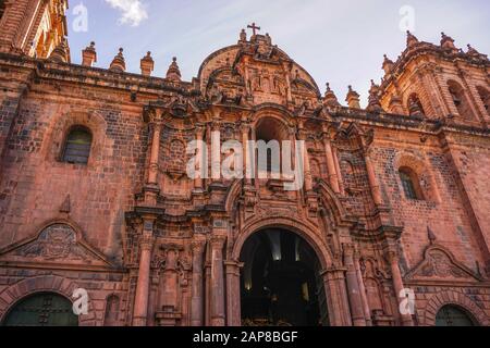 Cusco Cathedral located on the main square of Cusco in Peru Stock Photo