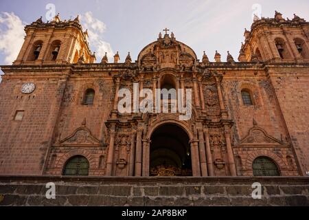 Cusco Cathedral located on the main square of Cusco in Peru Stock Photo