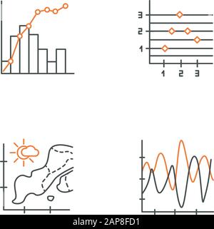 Stream graph linear icon. Seismic chart. Amplitudes and motion waves ...