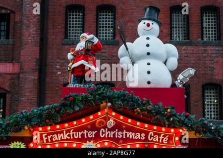 Entrance Sign To The Yokohama Red Brick Warehouse Christmas Market