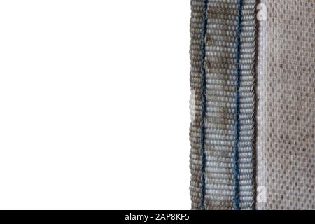 Macro image of the stitching of a childs wallet Stock Photo