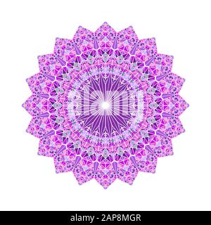 Ornate geometrical colorful triangular pattern mandala - polygonal abstract round vector art Stock Vector