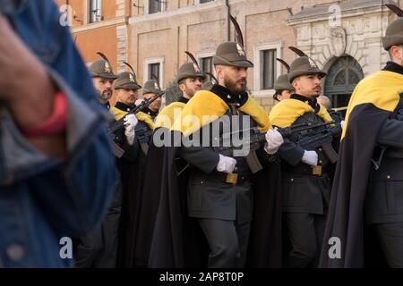 Vatican City, 25th December, 2019. The Military Corps parade during the Holy Mass in St. Peter's Square in Vatican City to celebrate the traditional ' Stock Photo