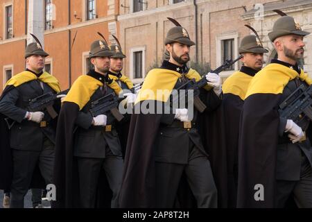 Vatican City, 25th December, 2019. The Military Corps parade during the Holy Mass in St. Peter's Square in Vatican City to celebrate the traditional ' Stock Photo