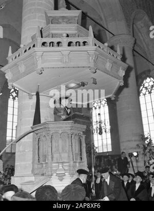 Visit Churchill to the Netherlands (May 1946) Description: Churchill gives speech in church Date: May 10, 1946 Keywords: CHERK, speeches Person name: Churchill, Winston Stock Photo