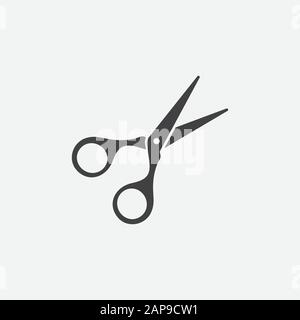 Scissor flat Icon logo design vector template, cut symbol, cutting icon Stock Vector