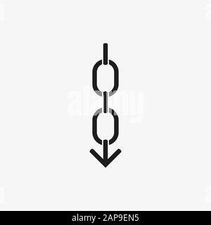 Vector illustration, flat design SLING HERE packaging symbol Stock Vector