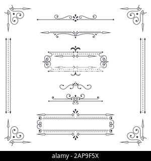 Vintage ornamental dividers Stock Vector