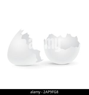 Broken egg shell Stock Vector