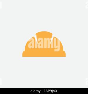 Safety helmet flat icon, Hard Hat Construction Icon, Construction Icon Stock Vector