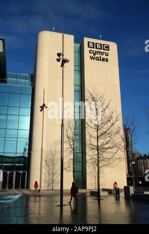 New BBC Cymru Wales offices in central Cardiff Stock Photo