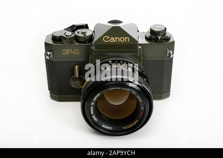 Limited special model Canon F-1 ODF-1, olive green, with Canon 