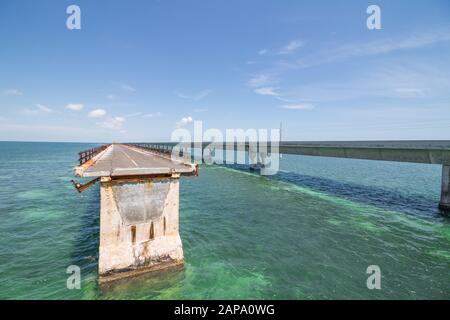 keys island florida, seven miles bridge Stock Photo