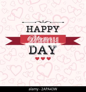 Happy Mother's Day vector greeting card Stock Vector