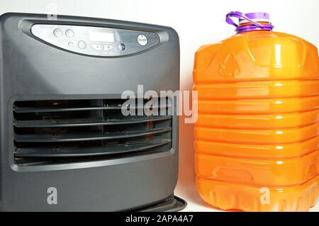 Kerosene heater or mobile heater for the winter Stock Photo