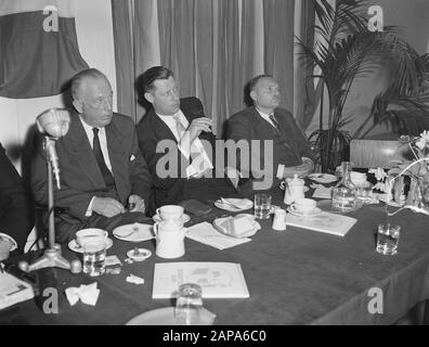 Association of Wholesalers, congress and dinner Amsterdam Date: 21 april 1955 Location: Amsterdam, Noord-Holland Keywords: BOND, Wholesalers, congresses Stock Photo