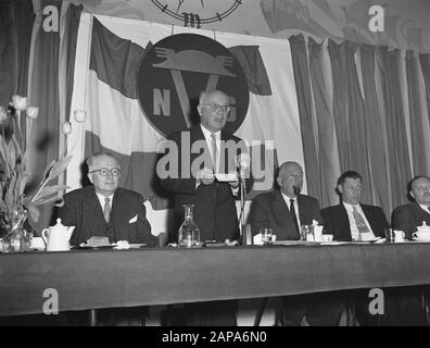 Association of Wholesalers, congress and dinner Amsterdam Date: 21 april 1955 Location: Amsterdam, Noord-Holland Keywords: BOND, Wholesalers, congresses Stock Photo