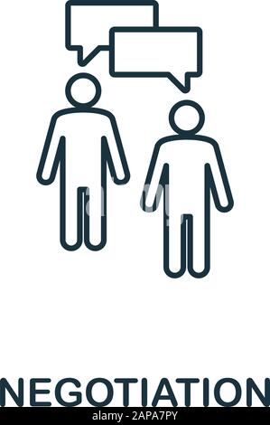 Negotiation icon. Simple element from human resources collection ...