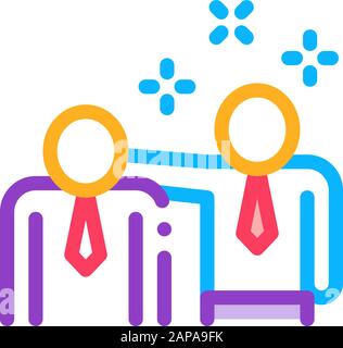 Man Pat Shoulder Icon Vector Outline Illustration Stock Vector Image ...