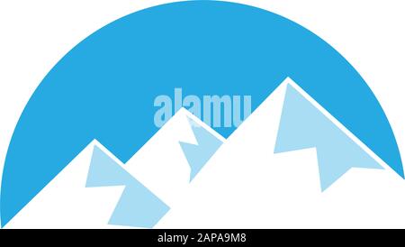 beautiful mountain landscape, vector graphic design element Stock Vector