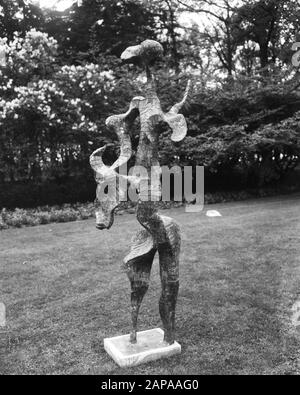 Sculpture from Flanders, Limburg, Toreador van Louwinger Date: May 5, 1966 Location: Eindhoven Keywords: sculptures Stock Photo